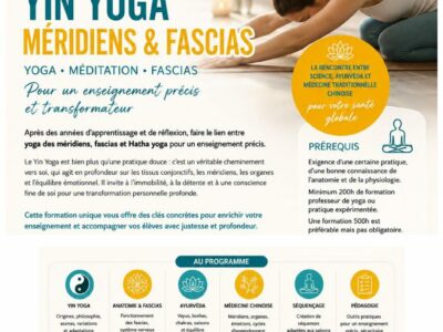 Post-Formation Professeur de Yin yoga méridiens et fascias janvier 2027