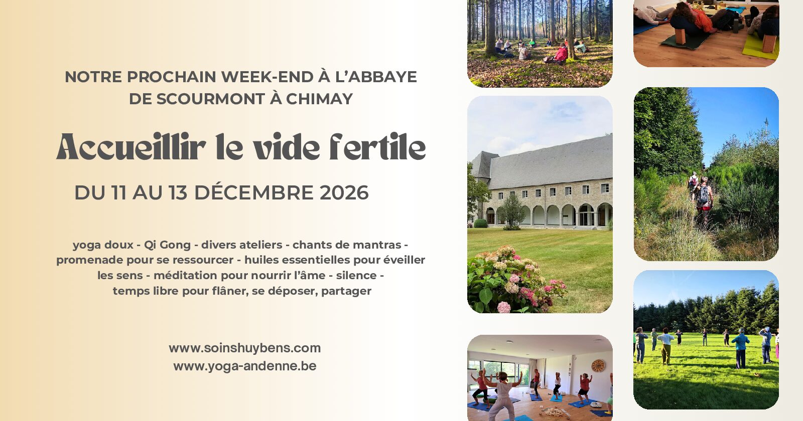 Retraite de reconnexion à Soi – Accueillir le vide fertile